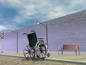 Obstacle for wheelchair - 3D render